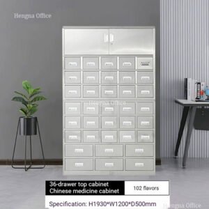 Space-Saving TCM Herb Storage Cabinet with 36 Drawers & 3-in-1 Compartments for Small Clinics