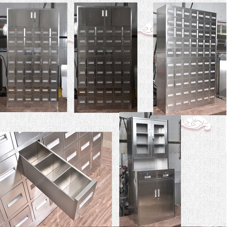 1930mm Height 1200mm Width 500mm Depth Herbal Cabinet Against Clinic Wall