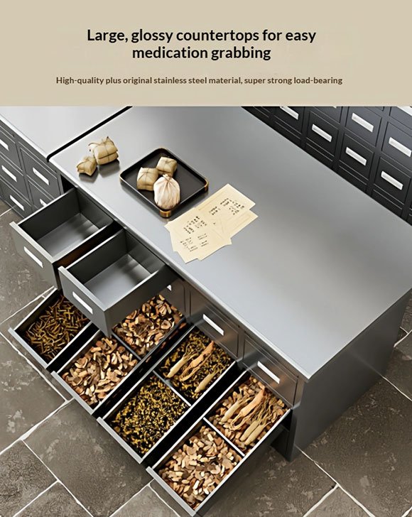 three compartment drawer stainless steel herb cabinet welded dividers 16 drawers