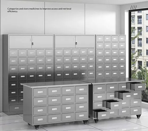 chinese herbal dispensing table on casters